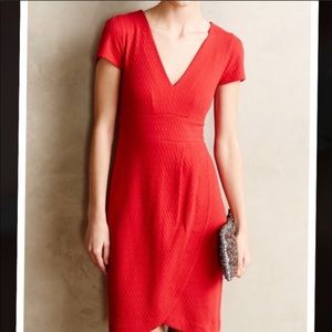 Anthropologie Maeve Red Tulip Dress Size Small